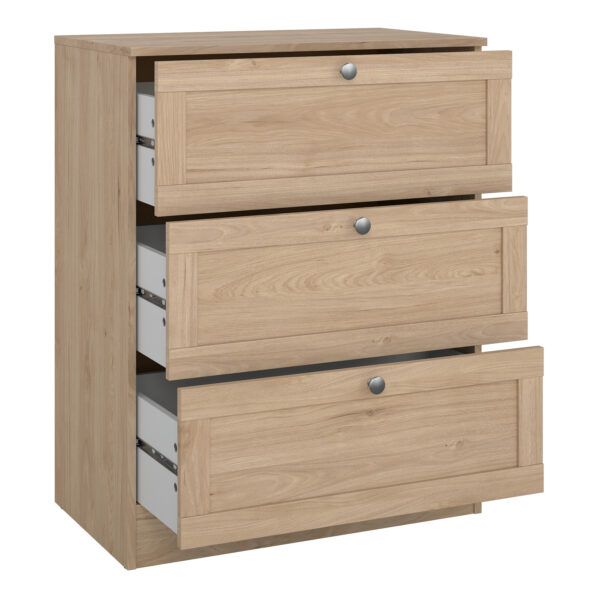 Bronte Chest with 3 Frame Drawers in Jackson Hickory | Self Assembly