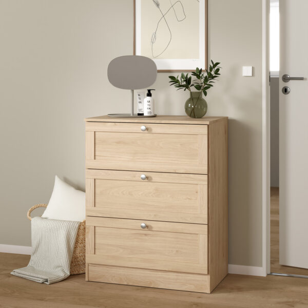 Bronte Chest with 3 Frame Drawers in Jackson Hickory | Self Assembly