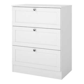 Bronte White 3 Drawer Chest