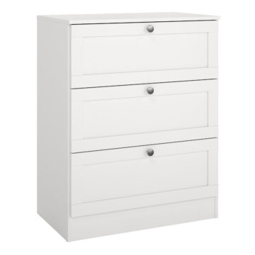 Bronte Chest with 3 Frame Drawers in White