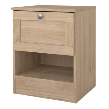 Bronte 1 Drawer Bedside Table | Oak Finish