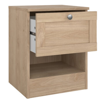 Bronte 1 Drawer Bedside Table | Oak Finish