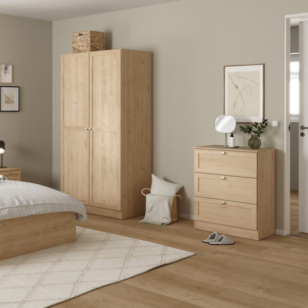 Bronte Nightstand with1 Frame Drawer in Jackson Hickory | Self Assembly