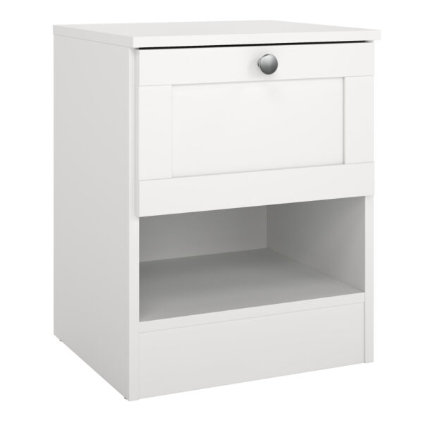 Bronte Nightstand with1 Frame Drawer in White