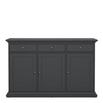 Condo Sideboard with 3 doors and 3 drawers in Matt Grey