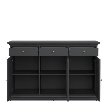 Condo Sideboard with 3 doors and 3 drawers in Matt Grey