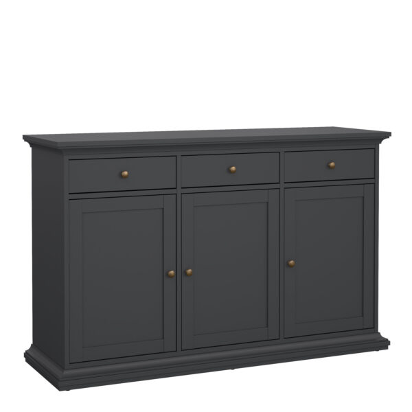 Condo Sideboard with 3 doors and 3 drawers in Matt Grey