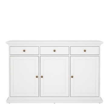 Condo Sideboard with 3 doors and 3 drawers in White