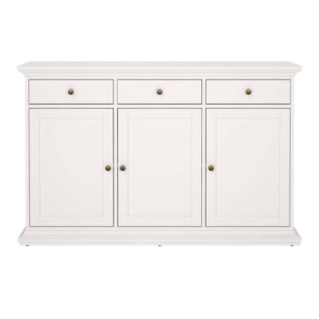 Condo White 3 Door 3 Drawer Sideboard