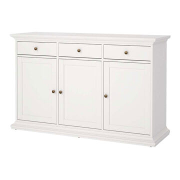 Condo White 3 Door 3 Drawer Sideboard