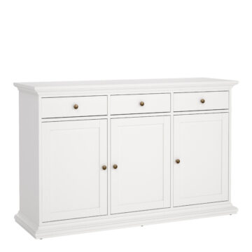 Condo Sideboard with 3 doors and 3 drawers in White