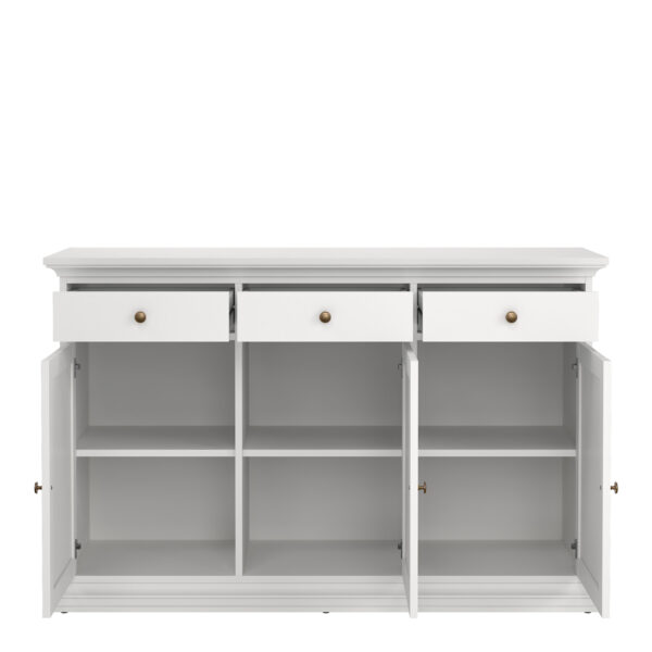 Condo Sideboard with 3 doors and 3 drawers in White | Self Assembly