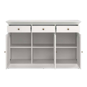 Condo White 3 Door 3 Drawer Sideboard