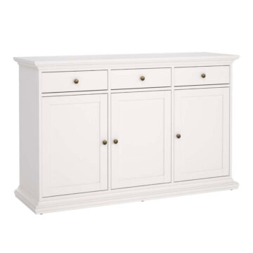 Condo Sideboard with 3 doors and 3 drawers in White