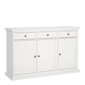 Condo Sideboard with 3 doors and 3 drawers in White