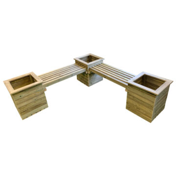 Timber Corner Planter Bench