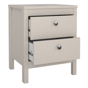 Ronda Cashmere 2 Drawer Bedside Table  | Clearance