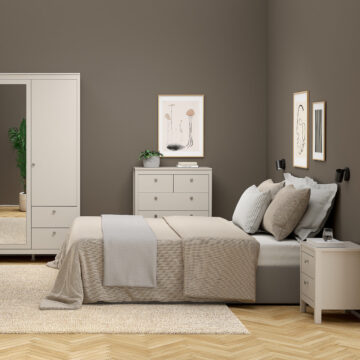 Ronda Cashmere 2 Drawer Bedside Table  | Clearance