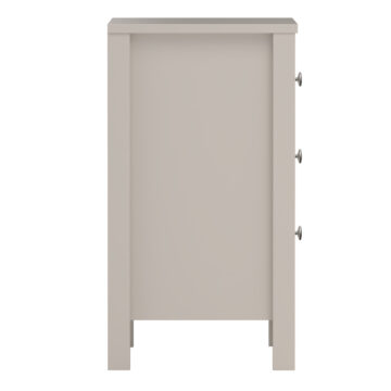Ronda Cashmere 3 Drawer Bedside Table