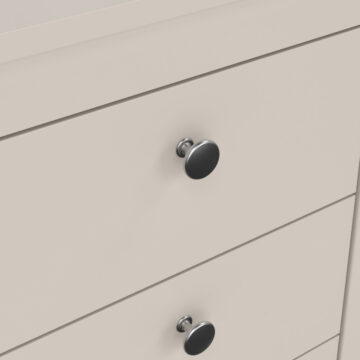 Ronda Cashmere 3 Drawer Bedside Table