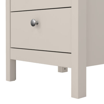 Ronda Cashmere 3 Drawer Bedside Table