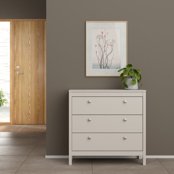 Ronda Chest 3 Drawers in Cashmere | Self Assembly