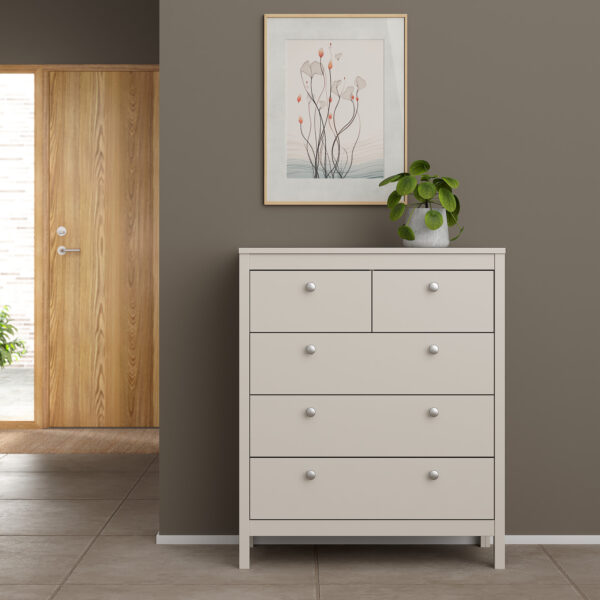 Ronda Chest 3+2 Drawers in Cashmere | Self Assembly