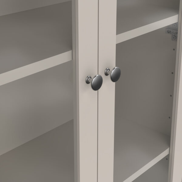Ronda China Cabinet 2 Glass Doors with 3 Drawers in Cashmere | Self Assembly