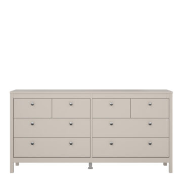 Ronda Double Dresser 4+4 Drawers in Cashmere