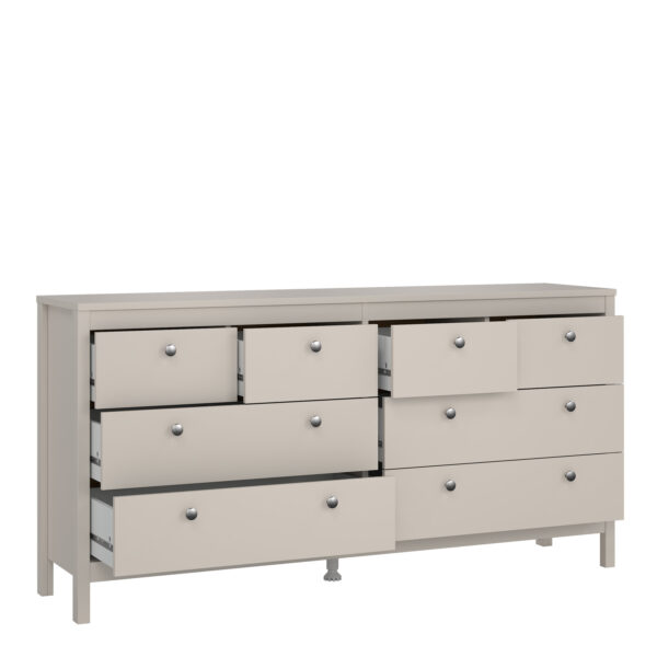 Ronda Double Dresser 4+4 Drawers in Cashmere | Self Assembly