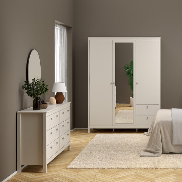Ronda Double Dresser 4+4 Drawers in Cashmere | Self Assembly