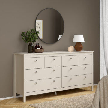 Ronda Double Dresser 4+4 Drawers in Cashmere