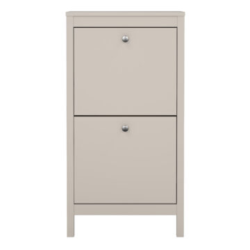 Ronda Shoe Cabinet 2 Flip Down Doors in Cashmere