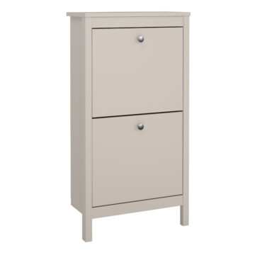 Ronda Shoe Cabinet 2 Flip Down Doors in Cashmere