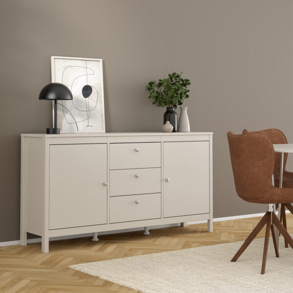Ronda Sideboard 2 Doors + 3 Drawers in Cashmere | Self Assembly