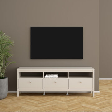 Ronda TV Unit 3 Drawers in Cashmere | Self Assembly