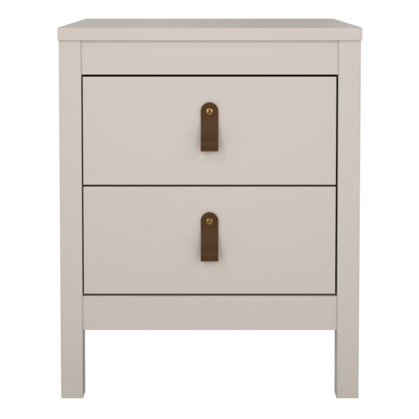 Seville Bedside Table 2 Drawers in Cashmere | Self Assembly