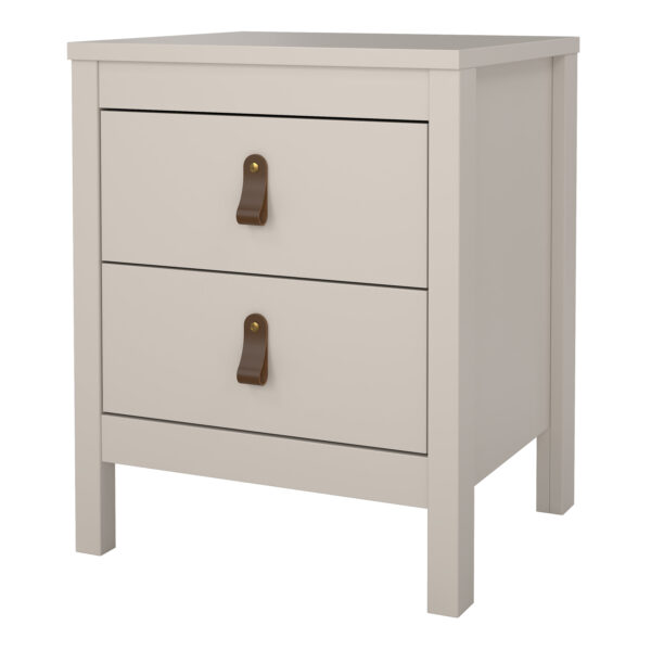 Seville Bedside Table 2 Drawers in Cashmere | Self Assembly