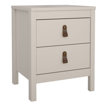 Seville Bedside Table 2 Drawers in Cashmere
