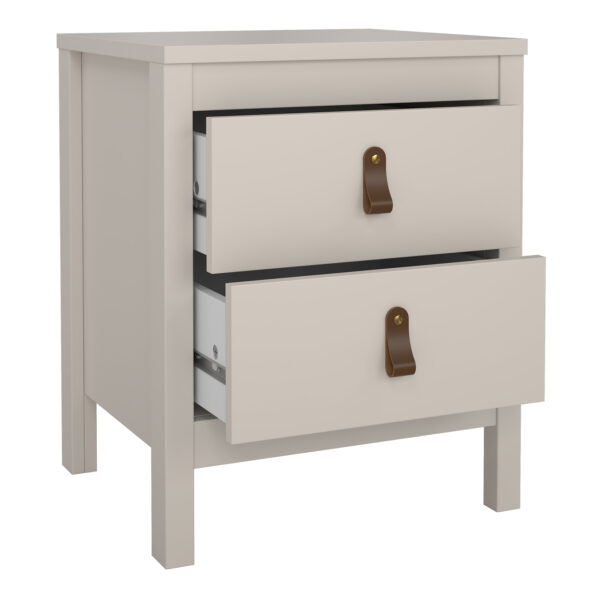 Seville Bedside Table 2 Drawers in Cashmere | Self Assembly