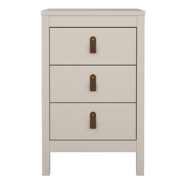 Seville Bedside Table 3 Drawers in Cashmere | Self Assembly