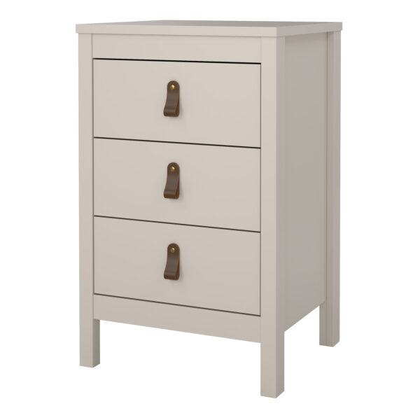 Seville Bedside Table 3 Drawers in Cashmere | Self Assembly