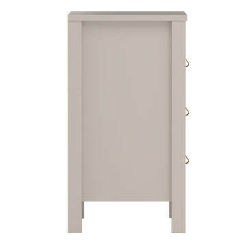 Seville Cashmere 3 Drawer Bedside Table