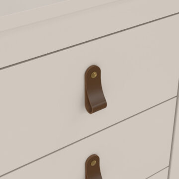 Seville Cashmere 3 Drawer Bedside Table