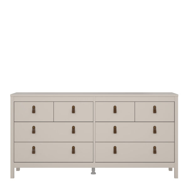 Seville Double Dresser 4+4 Drawers in Cashmere | Self Assembly