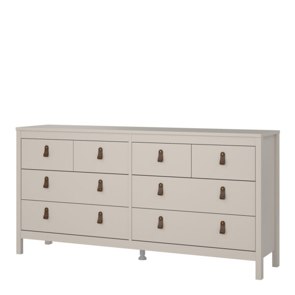 Seville Double Dresser 4+4 Drawers in Cashmere | Self Assembly