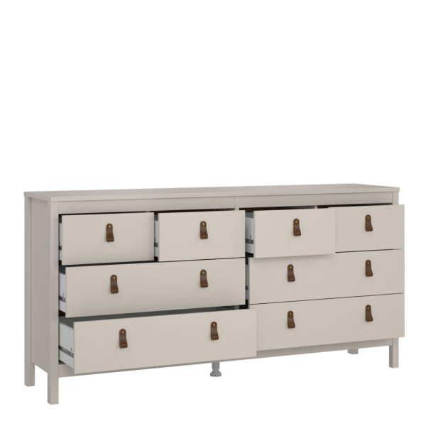 Seville Double Dresser 4+4 Drawers in Cashmere | Self Assembly