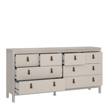 Seville Double Dresser 4+4 Drawers in Cashmere