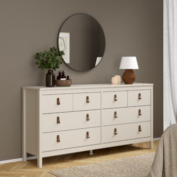 Seville Double Dresser 4+4 Drawers in Cashmere