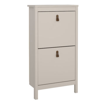 Seville Shoe Cabinet 2 Flip Down Doors in Cashmere